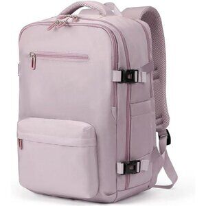 SHRRADOO Travel Laptop Backpack 17 Inch Airline Approved Work Hiking Bag Pink